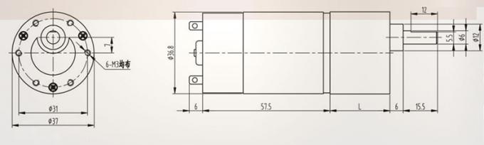 JGB37 555 12V Electric DC Gear Motor High Torque 37MM For Robot 0