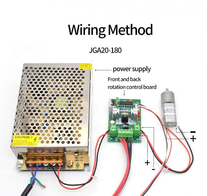 12V DC Reduction Micro Motor JGA20-180  Micro DC Reduction Motor Permanent Magnet Low Speed 4