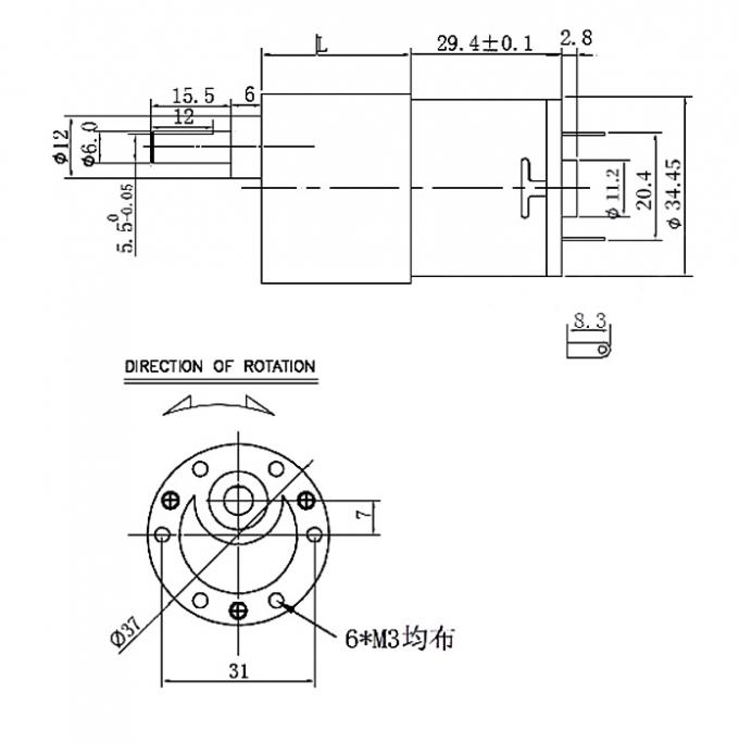 JGB37-3429 12V/24V Brush DC Motor 12V Intelligent Robot Brush DC Motor 24v gear motor 2