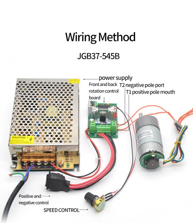 2000 RPM Metal Speed Reduction Gear Motor High Torque 24V DC With Encoder 16