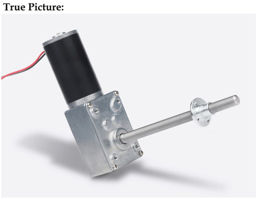 115mm Brushed 12 Volt DC Worm Gear Motors 470rpm with Encoder