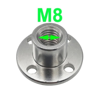 M8 Flange Coupling Nut Inner Diameter 8MM For The Threaded Shaft Of The Motor