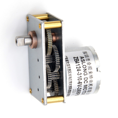 ASLONG Valve Motor ZB4124-310 Mini DC Low Speed Motor 6V 37RPM Metal Gear 6V dc gear motor d shaft