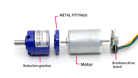 ASLONG 12V 12-1720RPM PG28-2838 28mm Planetary Brushless Micro DC Reduction Motor With Built-In Drive Low-Speed Motor