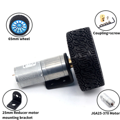 ASLONG JGA25-370TC 25mm DC Reduction Motor Intelligent Car Wheel Fixing Frame Coupling Motor Sleeve 12 volt electric mot