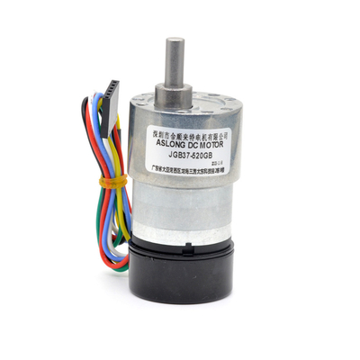 Hall Encoder DC Deceleration Motor With Rear Cover JGB37-520GB Dc Gear Motor 12v With Encoder Mini Dc Motor With Encoder