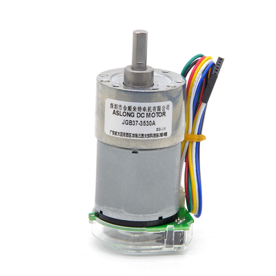 Micro DC Low-Speed Small Motor 12V/24V JGB37-3530A Optoelectronic Encoder Deceleration Motor 24v Dc Motor Encoder