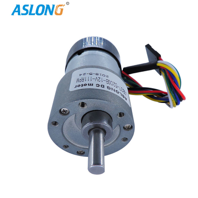 Aslong Jgb37 520gb Electric DC Gear Motor Hall Encoder 1600RPM