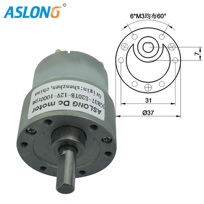 Drill Machine Brushed 12v Dc Gear Motor 960 RPM JGB37-520TB