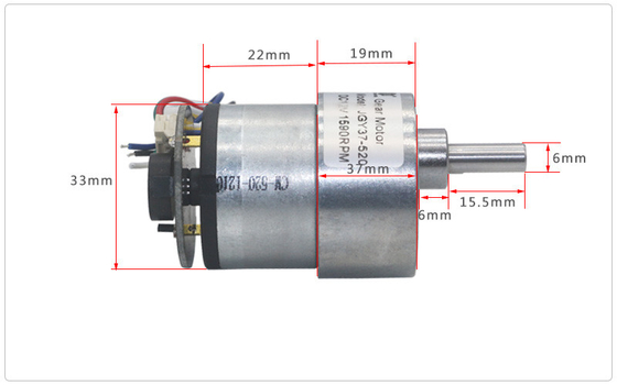 ASLONG JGB37-520B Encoder Geared Motor Industrial DC Geared Motors 960RPM