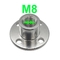 M8 Flange Coupling Nut Inner Diameter 8MM For The Threaded Shaft Of The Motor