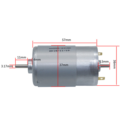 555 Double Shaft Micro Brushed DC Motors 8000rpm 24 Volt Gear Motor