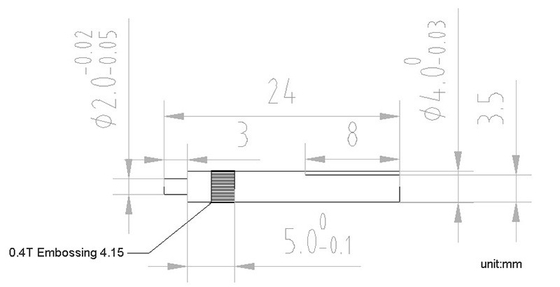 4*24mm Stainless Steel DC Motor Accessories 24mm Gear Motor Shaft