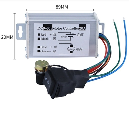 Wide Pulse Brushed DC Motor Controller 48v Forward Reverse 20A 1200W