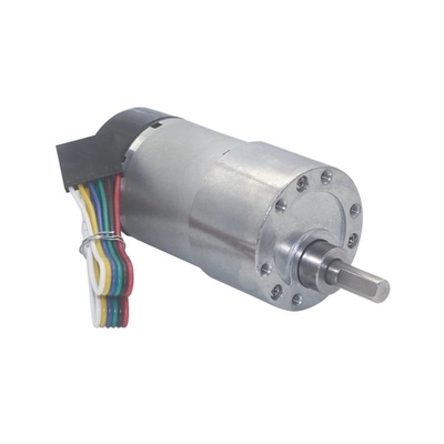 High Torque Eccentric Shaft Gear Motor 1600rpm 37mm Hall Encoder Cap Protective