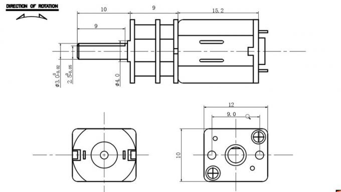 Drawing of GA12-N20 dc gear motor