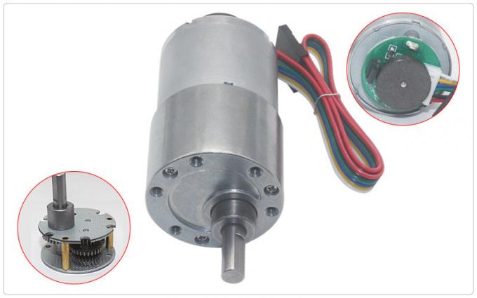 37mm 12v 24v 1600 Rpm High Torque dc gear motor with encoder